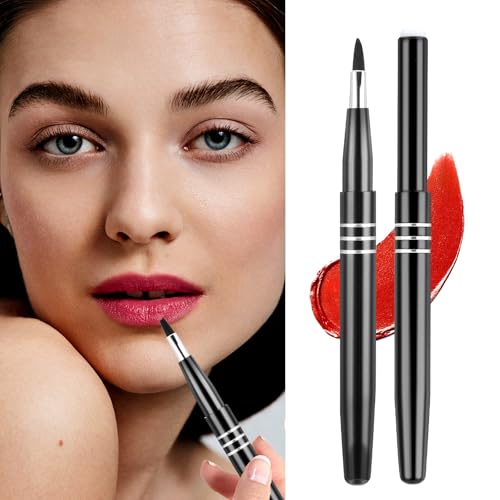 Juego de 2 pinceles de labios retráctiles, mini aplicador de maquillaje para brillo