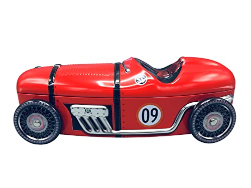 Voiture de course n° 09 rouge avec roues pivotantes - Boîte de rangement, boîte à biscuits, boîte en étain Cover