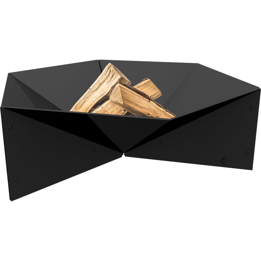 KRATKI Braciere da giardino L69 L60 H22 22,5 x 69,2 x 60,5 cm resistente al | Fire Gamma da appoggio, esagonale, dimensioni L69,2 x L60,5 x H22,5 cm, peso 15,5 kg, realizzato in robusto acciaio; calore