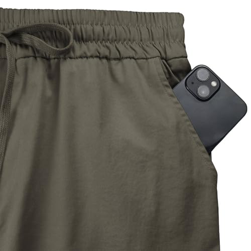 Mens 2025 Cargo Sweatpants Loose Fit Jogger Pants Wide Leg Elastic Waist Stretch Active Solid Trousers with Pockets3