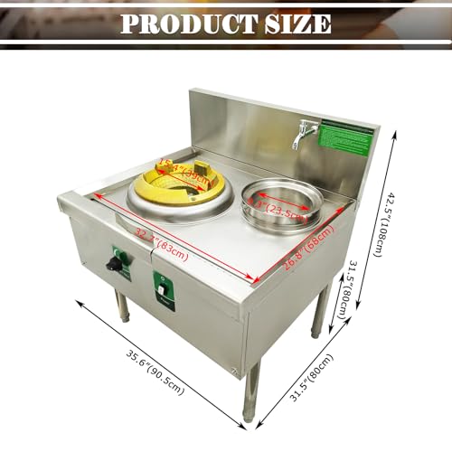Estufa a gas sencilla 1 puesto 100 cm De piso 110V miniatura 7