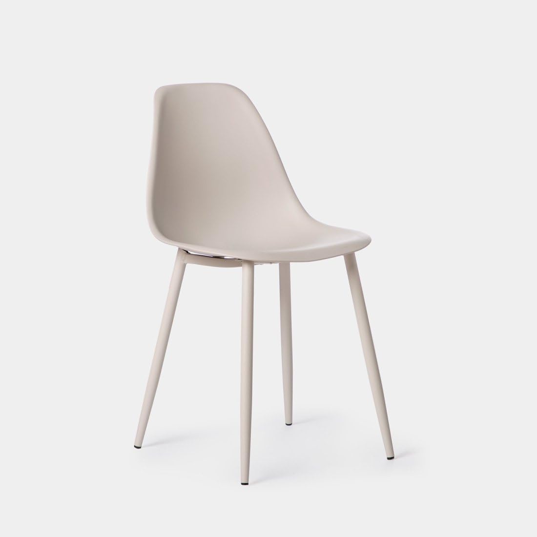 KLAST Pack de 6 sillas de Comedor Nina en Polipropileno Beige, Ligeras y funcionales, aptas para Exteriores, con Alta Durabilidad y fácil Mantenimiento