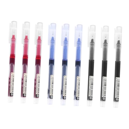 Bolígrafos gel SOLUSTRE 0.5mm tinta rápida, pack 9