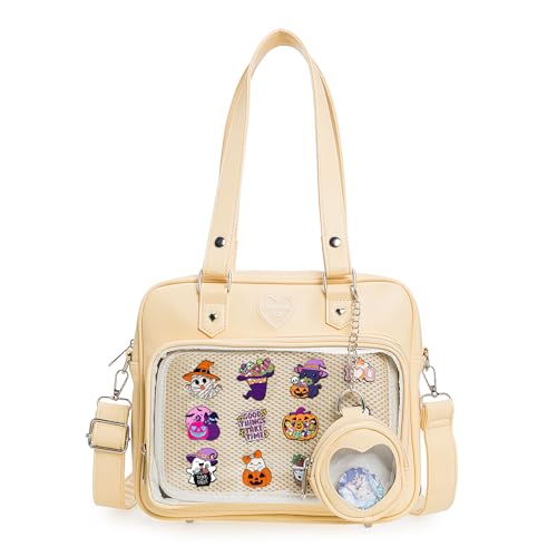 Ita Bag Crossbody Handbags Kawaii Shoulder Purse Square Backpack with Insert Anime Pins Display