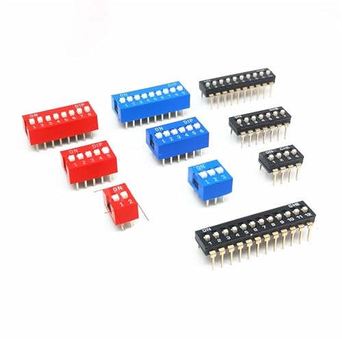 Interruptor de palanca DIP de 2 bits para personalizar proyectos de domótica y robótica educativa