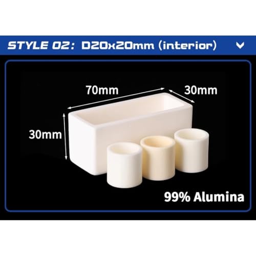 Zestaw tyglinu wysokotemperaturowego do analizy laboratoryjnej 50-100 mm, idealny do spalania, 10 sztuk (90 x 65 x 30 mm) - odporne na wysokie temperatury