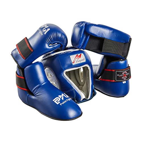 Kickboxing Bleu Ultimate Semi Contact Playwell Ensemble Complet Léger Taille S