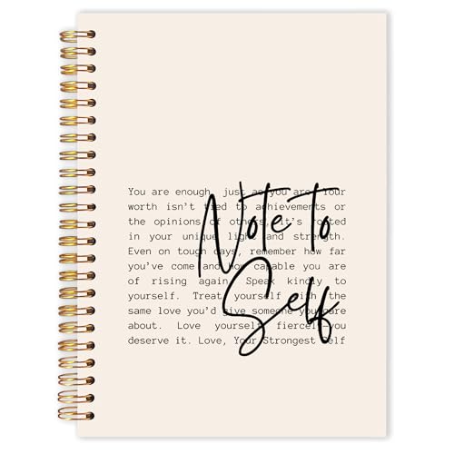 Qabliqo Note to Self Inspirational Spiral Notebooks, Motivational Quote Journals