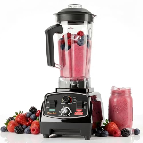 WantJoin Professional Blender, ETL listed 70oz Commercial Blender for kitchen Max 1800W High Power Home and Commercial with Timer, Smoothie Maker 2200ml for Crushing Ice, Frozen Dessert, Soup,fish