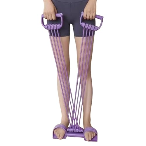 Adjustable Resistance Bands - 8 Tube Pedal Latex Set With Handles, Multifunctional Fitness Equipment | Portable Home Gym Accesso