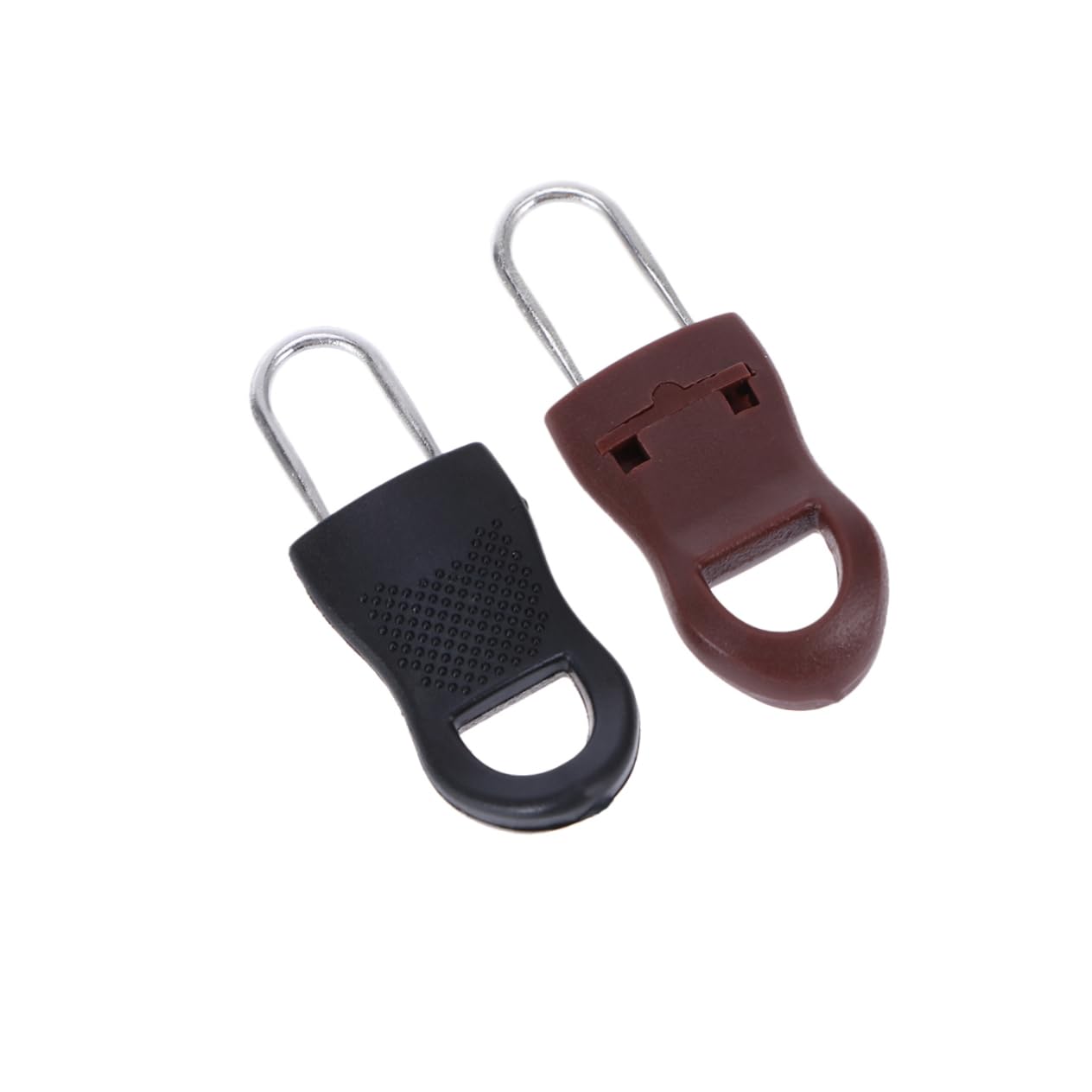 Housoutil 2 Sets Multifunctional Zipper Pulls of Repair Parts for Handbags Coats Luggage and Backpacks Easy to Use Zipper Heads Black Durable Resin
