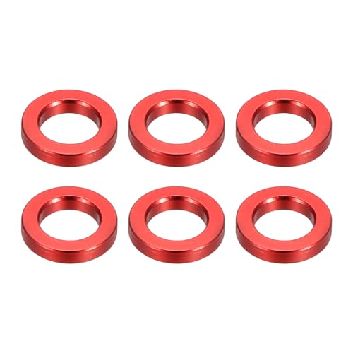 PATIKIL M6A~Xy[T[ 6 Xy[T[A~jE6.2mm ID x 10mm OD x 2mm L A~Xy[T[XN[X^hItEh 1/4"܂M6XN[{gp ԐF