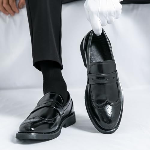 Penny Loafers for Men, Formal Mens Loafers, Slip on Dress Men Shoes PU Leather Shoes3