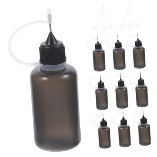 Unomor Applicator Bottles 10 Pack Mini Glue Bottles with Funnel for Precise Application