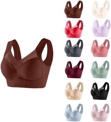 Bras for Women Breathable Comfortable Wireless Push Up Bralette Plus Size Full Coverage Seamless Soft Everyday Bra