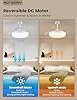 AUTODAY Ventilador de techo con luz lámpara LED 36W,diámetro 108cm aspas retráctiles iInvisible,Motor DC silencioso,mando a distancia,y 6 velocidades,memoria,106 Ceiling fan with light #4