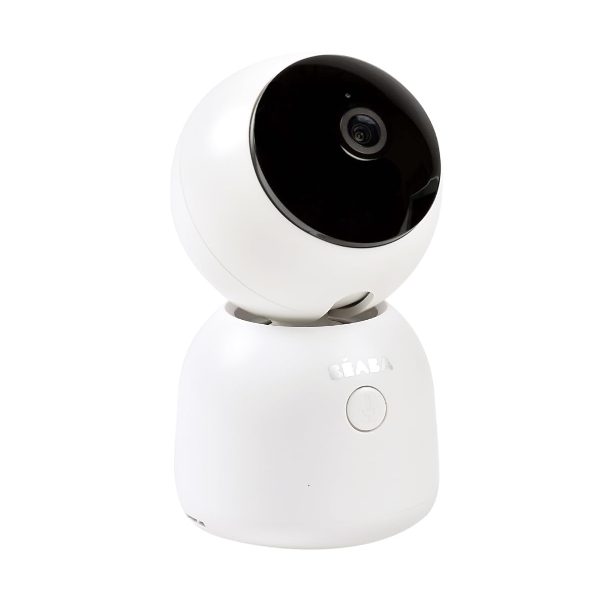 BÉABA - Cámara de Video Adicional para bebé, rotación de 360°, aplicación móvil, visión Nocturna, luz Nocturna Multicolor, walkie-Talkie, Canciones de Cuna, Control de Temperatura y Humedad, luz
