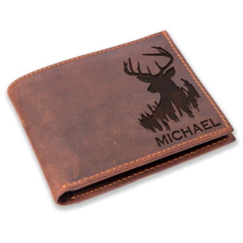 Personalized Christmas Gifts, Wallet For Men, Engraved Name Wallet, Fathers Day Gifts For Dad Husband, Custom Leather Men Wallet