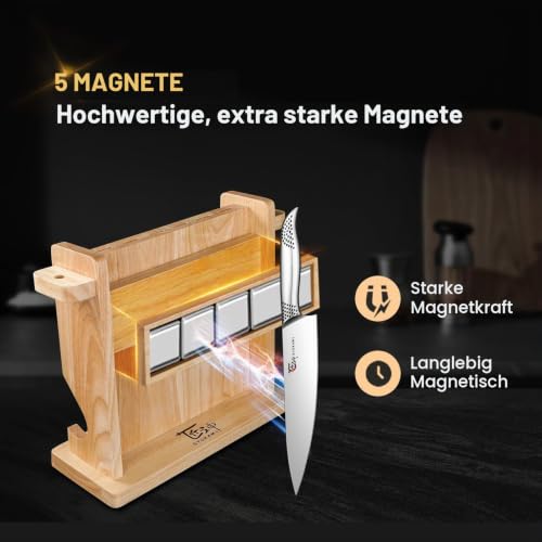 SYOKAMI 14-teilig Japanisches Küchenmesser Set, magnetisches Messer Set – Ansicht 4