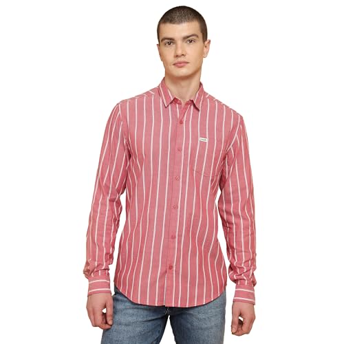 Image of Wrangler Male Red Regular Fit Shirt