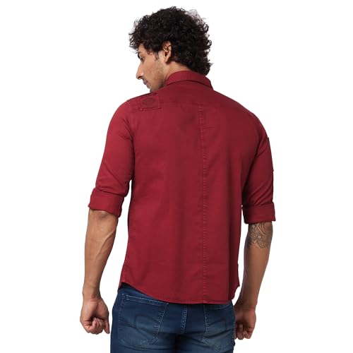 Image of Spykar Men's Regular Fit N /A Full Sleeve Printed Casual Shirts