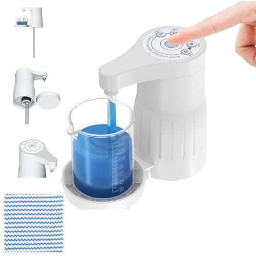 Consejos para Comprar Lavasecadoras Fdit al mejor precio. 41 Dispensador de detergente para Ropa eléctrico Reutilizable con Taza graduada, dispensador automático de detergente para Ropa eléctrico con Bomba, contenedor de detergente para...