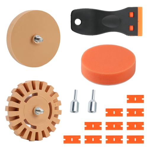 2 Packs Rubber Decal Eraser Wheel for Drill 100/88mm