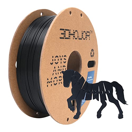 Image of 3DHoJor PLA Pro Filament 1.75mm (PLA+ Filament), 1kg 3D Printer PLA Filament, 3D Printing Filament, Cardboard Spool, Dimensional Accuracy + /- 0.03 mm, Fit Most FDM 3D Printer-Black