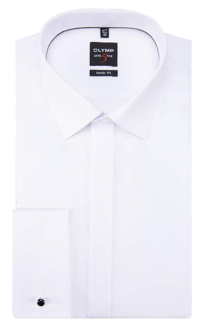 Olymp Men's Weiã Level Five Body Fit Gala Shirt Long Sleeve Poplin, 32 Size 42
