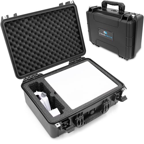 CASEMATIX Travel Case Compatible with Starlink Mini Dish, Mount, Cables, Power Supply & More - IPX7 Waterproof, Professionally Cut Impact-Resistant Closed Cell Foam with Separate Accessory Storage