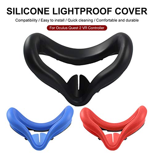 Zachte Anti-Zweet Siliconen VR Oogmasker Cover Voor Oculus Quest 2 VR Headset, Antislip wasbaar Anti-Lekkage Licht… - Image 6