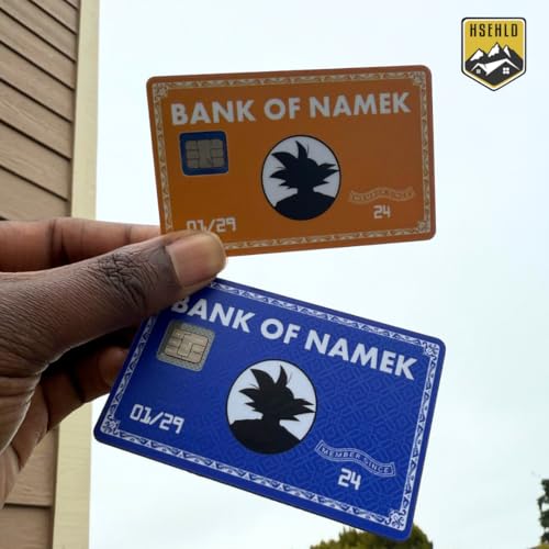 Goku Anime Credit Card Skin with Chip in Blue/Orange - Credit Card Sticker for use as a Credit Card Skin & Debit Card Skin, DBZ, Funny, Anime, Decal2