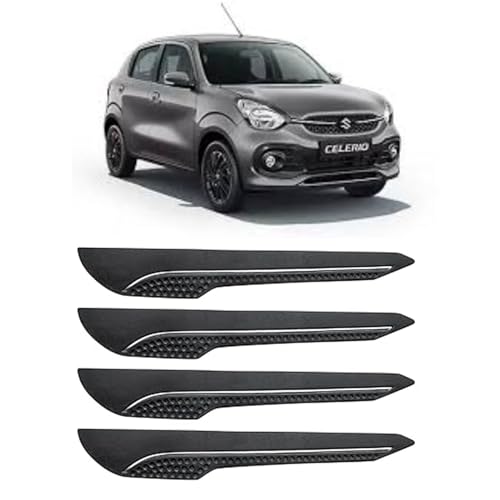 Image of AOSIS-Car Bumper Protector /Bumper Guard for Maruti Suzuki CELERIO with Single Chrome Stripe (4-Pcs)