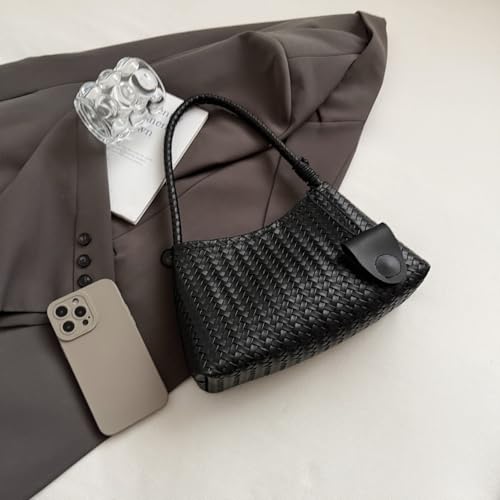 Bolso Hobo Tejido para Mujer de Cuero Vegano miniatura 6