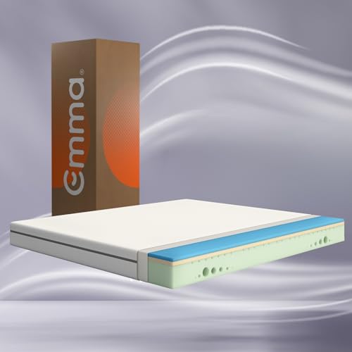 Emma One+ Matratze 160x200 H2 Mittelfest – Kühlende & atmungsaktive 3-Zonen-Schaummatratze – Ergonomisch, Klimaregulierend & Waschbarer Bezug – Für alle Schlafpositionen geeignet