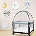 Crib Tent - Crib Net to Keep Baby in, Stop Baby from Climbing Out of Crib, Pop Up Crib Tent with Durable Breathable Net Double Zipper Strong Rods Installation Convenience
