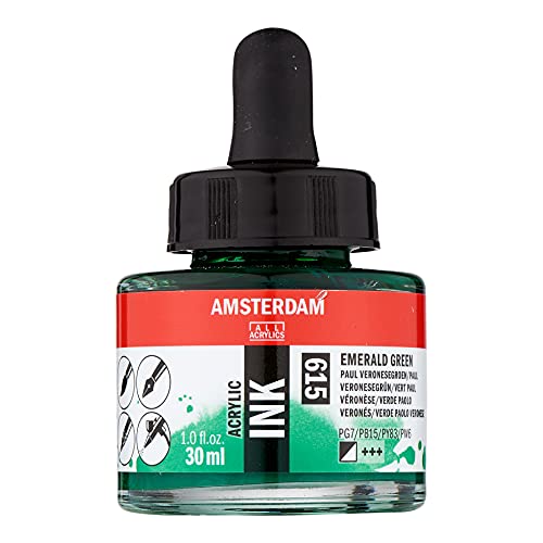Amsterdam Acrylic Ink Bottle 30 ml Emerald Green 615 (17206150)