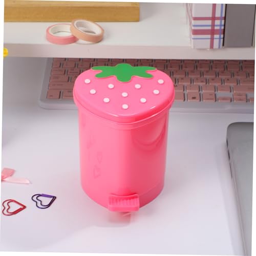 Caneca de basura de escritorio con forma de fresa miniatura 6