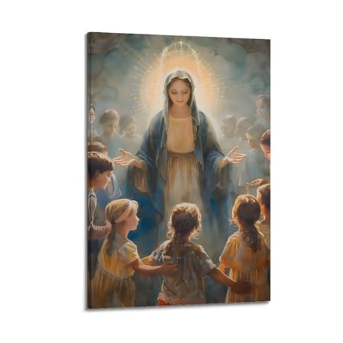 Tableau Mary Digital Art Figure QXYUIN : Impression sur toile d'art avec cadre premium
