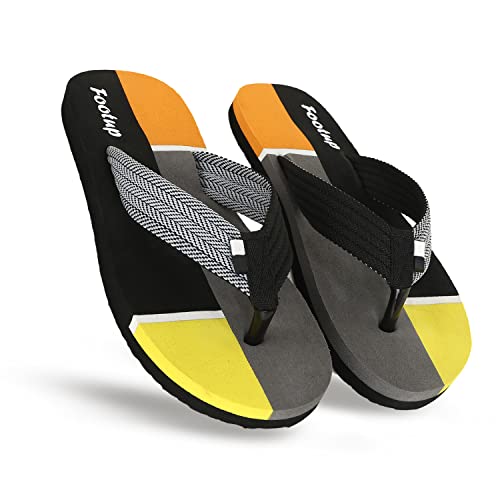 Image of Men's Orthopedic Comfort Flip Flops with Soft Fabric Straps | Cushioned Anti-Skid Footbed Slippers for Men | Lightweight Walking Flip Flops for Home, Outdoor, Indoor Use