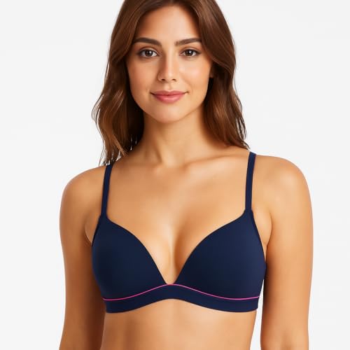 Image of Viola's Secret 6 Pack of Color Print T-Shirt Bras B Cup C Cup and D Cup
