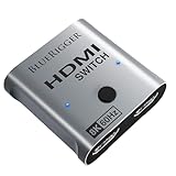 BlueRigger 8K HDMIスイッチ (8K 60Hz、2イン1アウト、2ポートウルトラHDスイッチャー、48Gbps 手動HDMIセレクターハブ HDR10+、ドルビーアトモス) - PS5、Xbox、Apple TV、Nintendo Switch、HDTV、ノートパソコンに対応