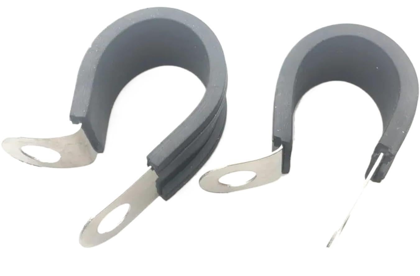 Clips de tubo P revestidos caucho acero inoxidable 304