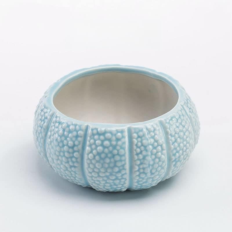 HIHELO Maceta Pocelain Blue Fish Flower Jarrón Estilo Lindo Fleshy Flows Mini Bonsai Cactus Flower Pot for el hogar Jardín Decoración Macetas de Interior (Color : 1)