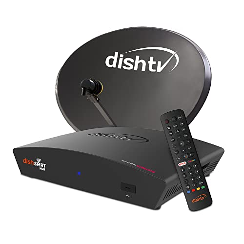dishtv Dish SMRT| HD Android Set top Box |DTH Connection| Gujarati |1 Month Budget Delight HD Pack + Free Standard Installation Service