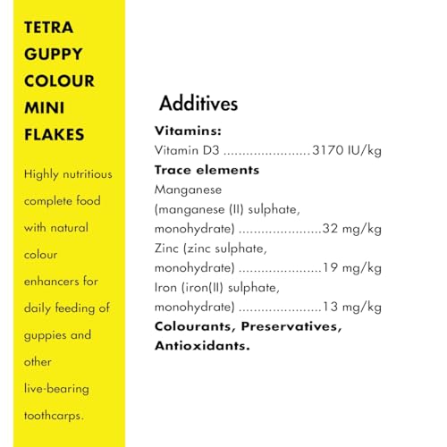 Image of Tetra Guppy Colour Mini Flakes Complete Fish Food 30 Gram