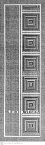 Jai JalaramPLYWOOD Grey PVC Door 7ft with Rhombus Black Box Design - Pack of 01