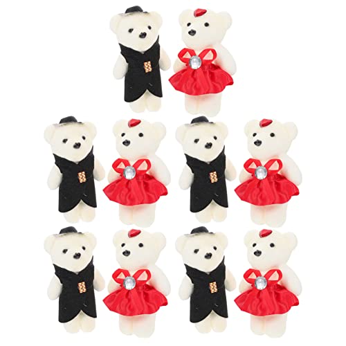 Sewroro 10Pcs Graduation Bear Doll Classe de 2022 Graduation Teddy Bear Flower Bouquet Decoration 2022 Graduation Gift for High School University Cover