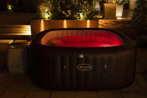 Lay-Z-Spa Maldives Luxury Hot Tub, 8 HydroJet Pro Massage System Inflatable Spa with LED Lights, Foot Massager and Freeze Shield Technology, 5-7 Person