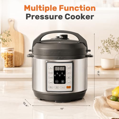 Image of DUMOS 10-In-1 Electric Pressure Cooker, 3QT Stainless Steel Multi-Cooker